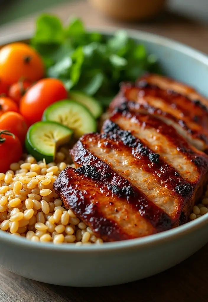 25 BBQ Pork Recipes That Rule the Grill - 21. BBQ Pork Grain Bowl