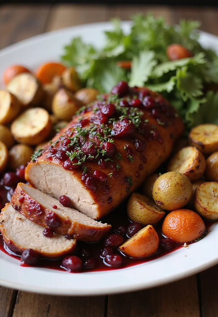 25 Baked Pork Recipes That Stay Tender and Juicy - 17. Cranberry-Glazed Pork Loin