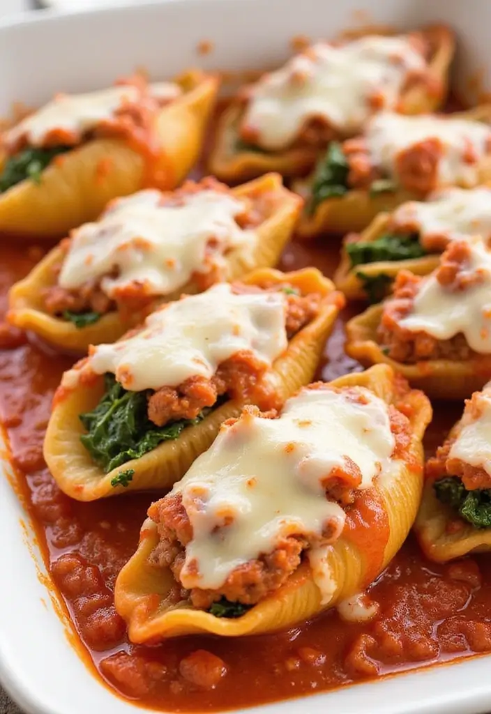 25 Beef Dinner Recipes That Bring Restaurant Flavor Home - 22. Beef and Spinach Stuffed Shells