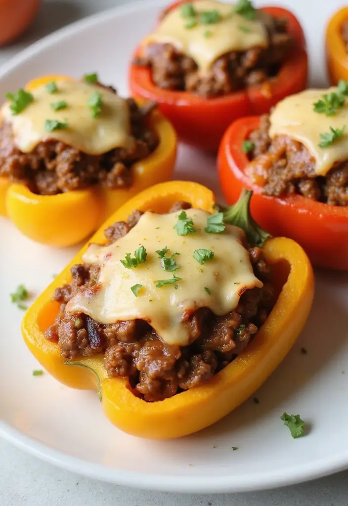 25 Beef Dinner Recipes That Bring Restaurant Flavor Home - 24. Beef and Cheese Stuffed Peppers