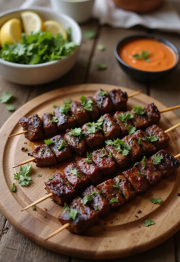 25 Cast Iron Steak Recipes for Restaurant Results - 11. Balsamic Glazed Steak Skewers