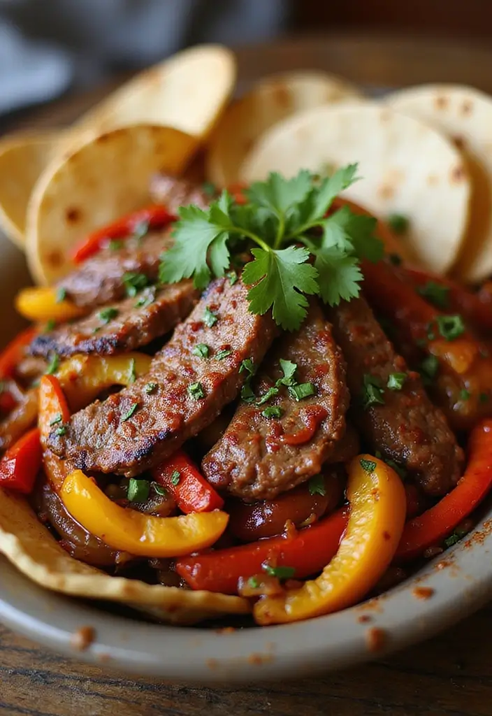 25 Cast Iron Steak Recipes for Restaurant Results - 4. Spicy Chipotle Steak Fajitas