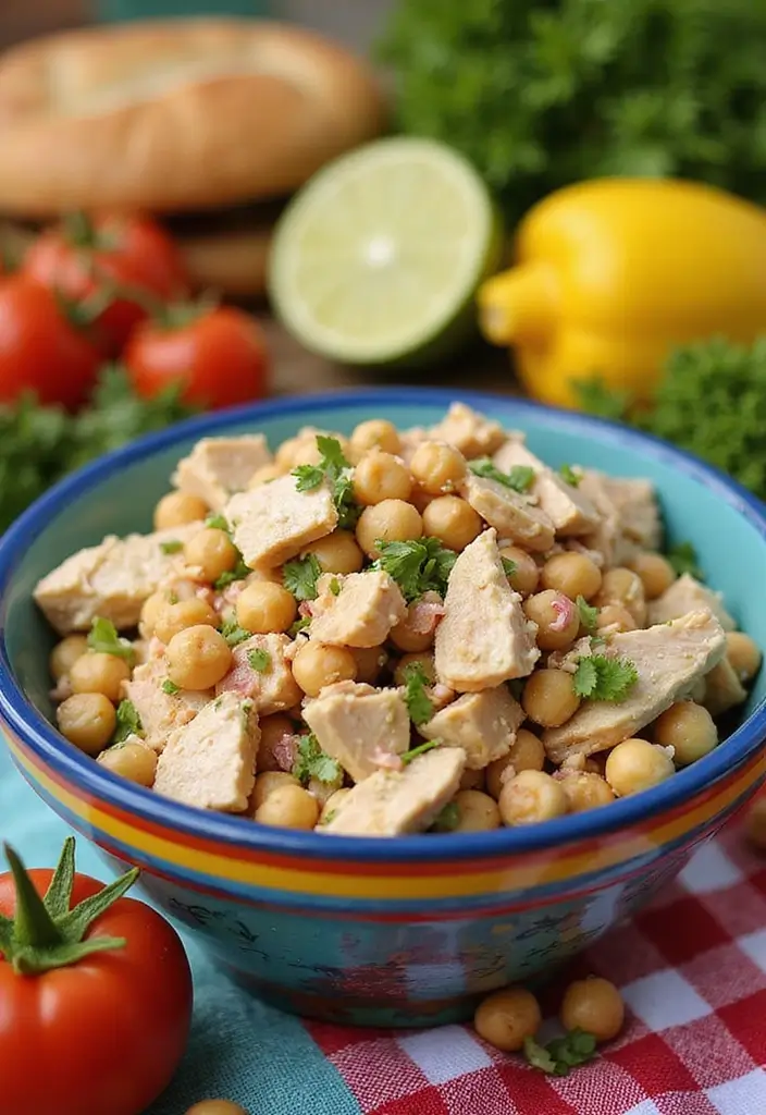 25 Chicken Salad Recipes That Taste Like Summer - 15. Chicken Salad with Chickpeas