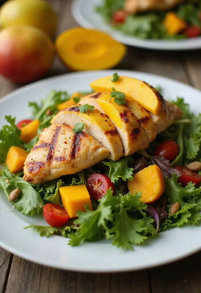 25 Chicken Salad Recipes That Taste Like Summer - 16. Grilled Chicken Salad with Mango