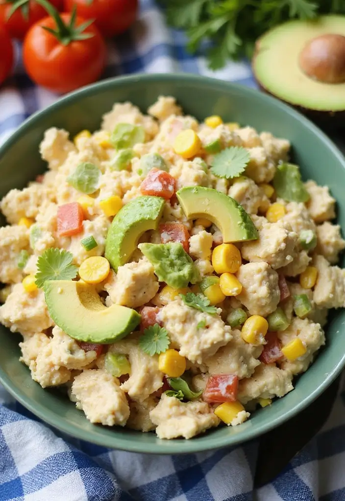 25 Chicken Salad Recipes That Taste Like Summer - 22. Chicken Salad with Corn and Avocado