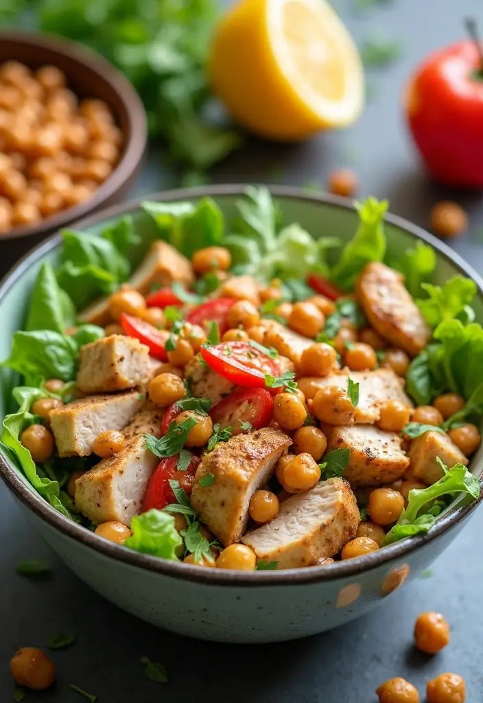 25 Chicken Salad Recipes That Taste Like Summer - 23. Chicken Salad with Roasted Chickpeas