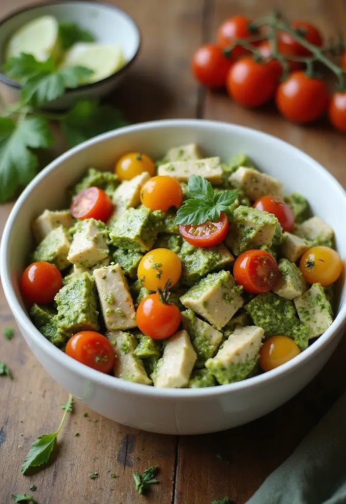 25 Chicken Salad Recipes That Taste Like Summer - 6. Pesto Chicken Salad