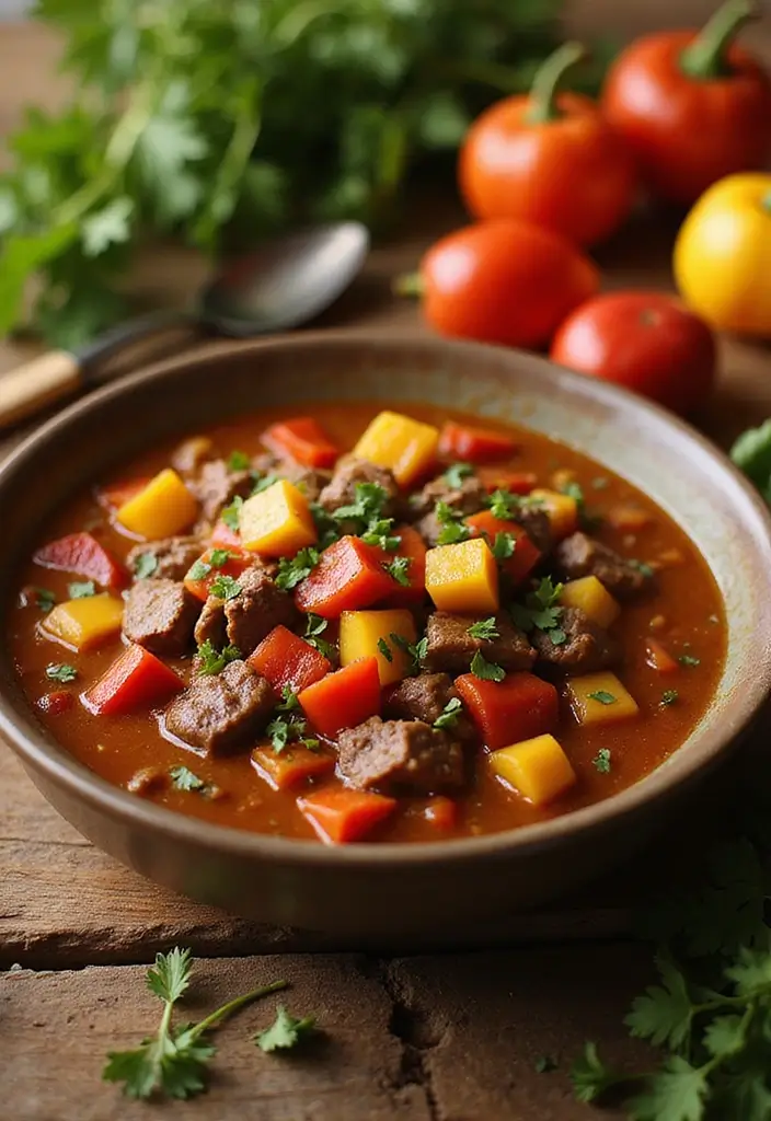 25 Classic Beef Stew Recipes for Cozy Evenings - 16. Beef Stew with Peppers