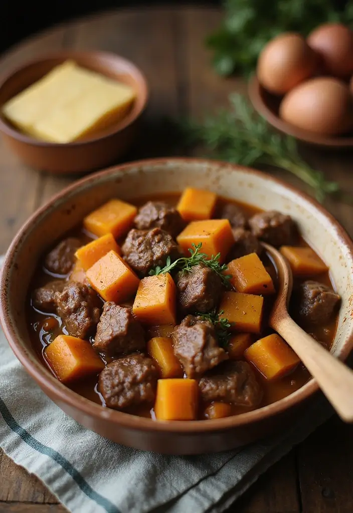 25 Classic Beef Stew Recipes for Cozy Evenings - 17. Beef Stew with Sweet Potatoes