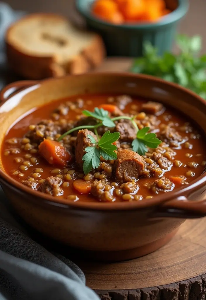 25 Classic Beef Stew Recipes for Cozy Evenings - 18. Beef Stew with Lentils