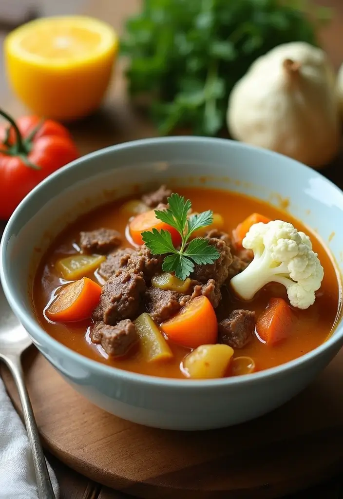 25 Classic Beef Stew Recipes for Cozy Evenings - 24. Beef Stew with Cauliflower