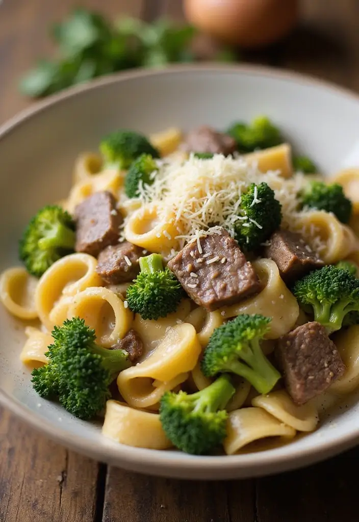 25 Creamy Beef Pasta Recipes Everyone Will Love - 11. Creamy Beef and Broccoli Pasta
