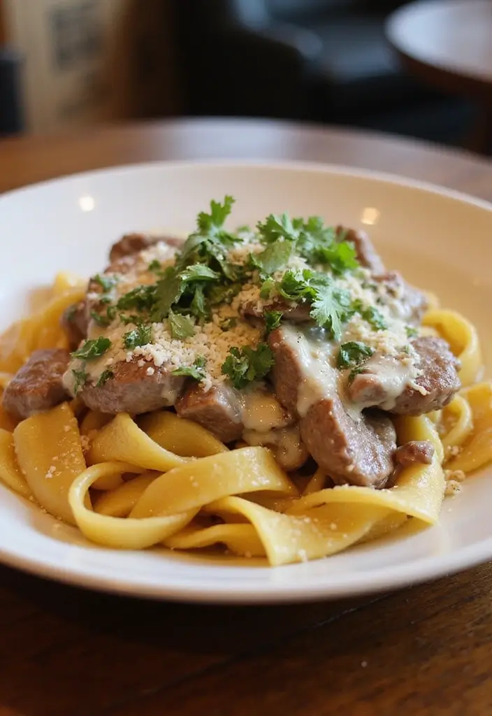 25 Creamy Beef Pasta Recipes Everyone Will Love - 14. Beef and Creamy Ranch Pasta