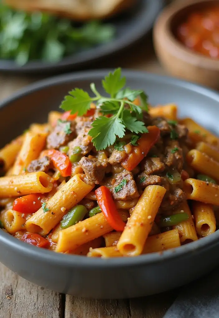 25 Creamy Beef Pasta Recipes Everyone Will Love - 19. Beef and Creamy Fajita Pasta