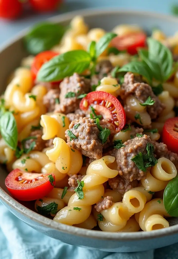 25 Creamy Beef Pasta Recipes Everyone Will Love - 9. Creamy Beef Pasta Salad
