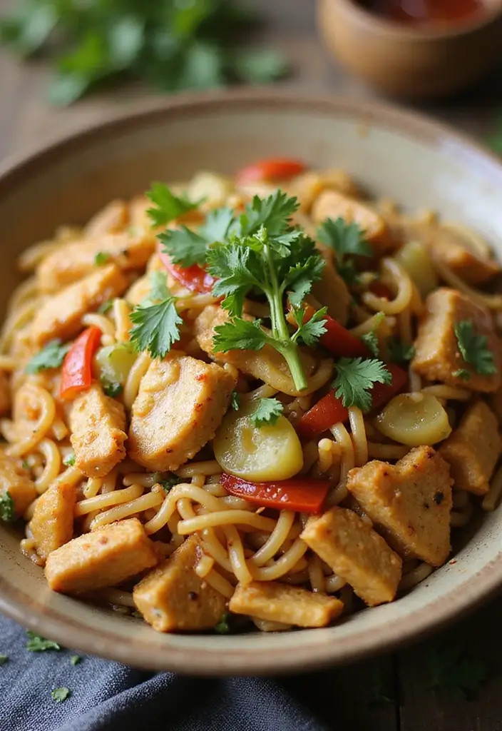 25 Crispy Air Fryer Chicken Recipes You Must Try - 20. Air Fryer Chicken Chow Mein