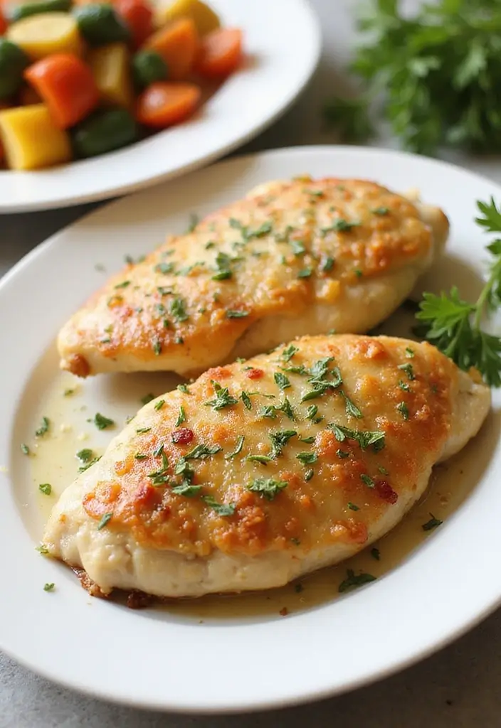 25 Crispy Air Fryer Chicken Recipes You Must Try - 4. Garlic Parmesan Air Fryer Chicken Breasts