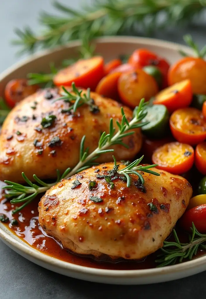 25 High-Protein Meat Recipes for Fitness Goals - 13. Roasted Garlic Chicken Thighs