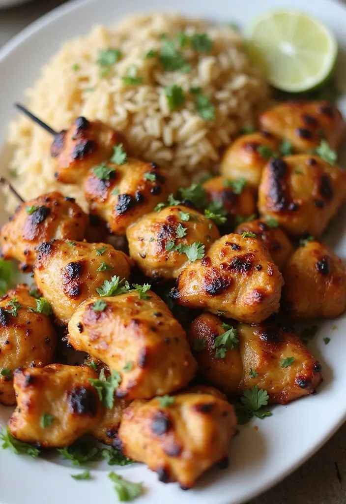 25 High-Protein Meat Recipes for Fitness Goals - 15. Chicken Tikka Skewers