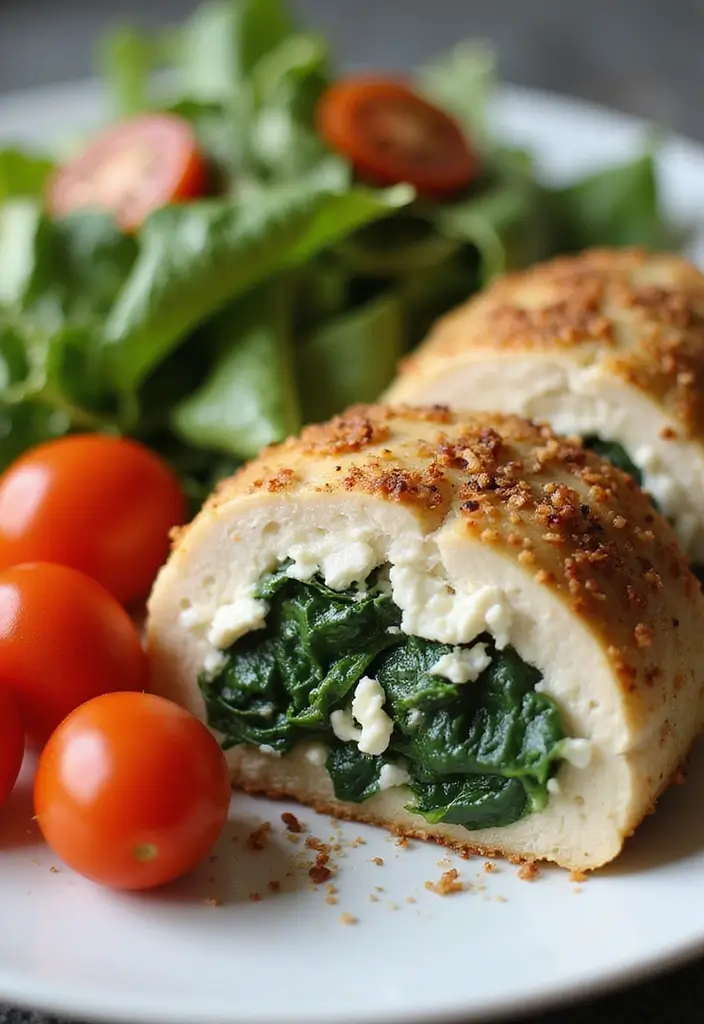 25 High-Protein Meat Recipes for Fitness Goals - 21. Stuffed Chicken Breast