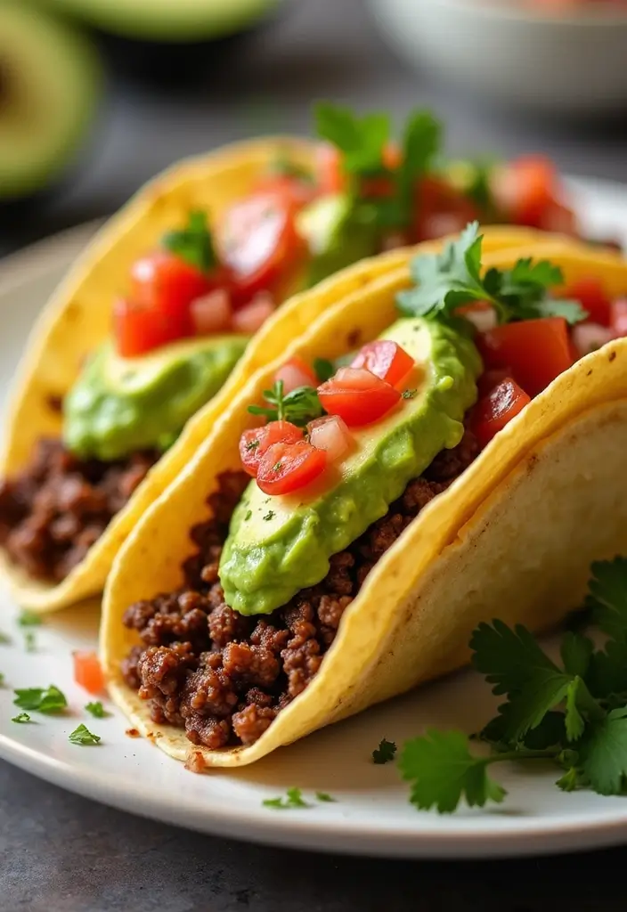25 High-Protein Meat Recipes for Fitness Goals - 22. Beef Tacos with Avocado Salsa