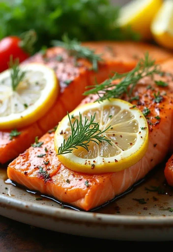 25 High-Protein Meat Recipes for Fitness Goals - 23. Lemon Dill Grilled Salmon