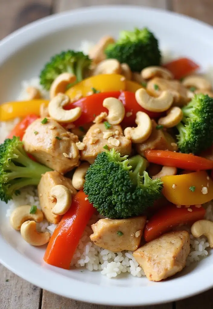 25 High-Protein Meat Recipes for Fitness Goals - 24. Chicken Stir-Fry with Cashews