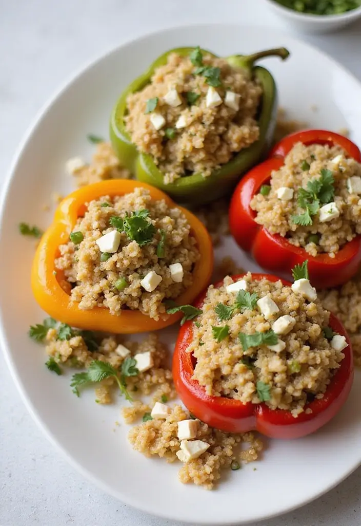 25 High-Protein Meat Recipes for Fitness Goals - 9. Mediterranean Stuffed Peppers