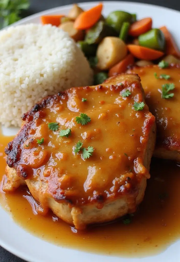 25 Juicy Pork Chop Recipes for Easy Dinners - 18. Orange Glazed Pork Chops