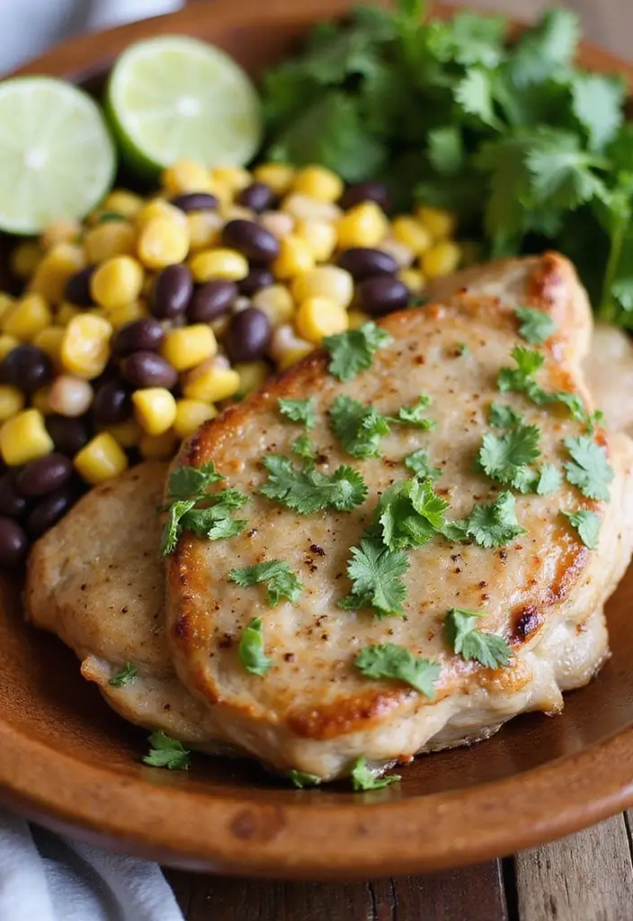 25 Juicy Pork Chop Recipes for Easy Dinners - 22. Cilantro Lime Pork Chops