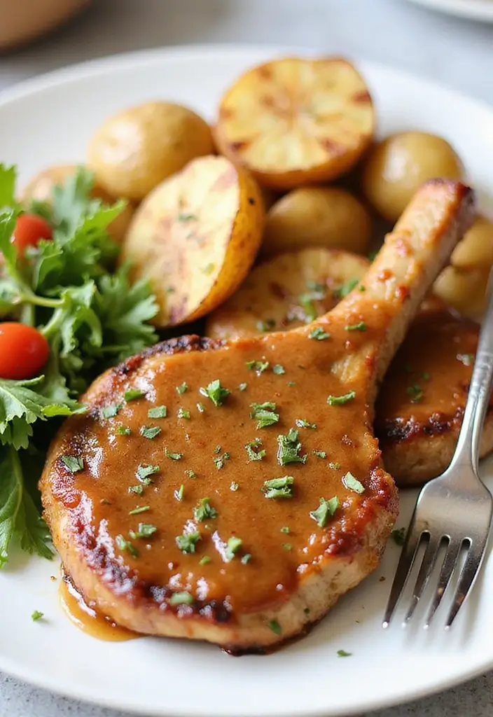 25 Juicy Pork Chop Recipes for Easy Dinners - 25. Brown Sugar Mustard Pork Chops