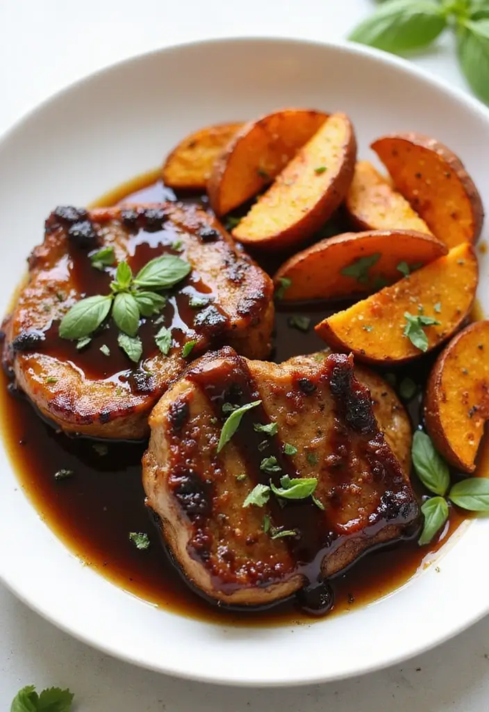 25 Juicy Pork Chop Recipes for Easy Dinners - 5. Balsamic Glazed Pork Chops