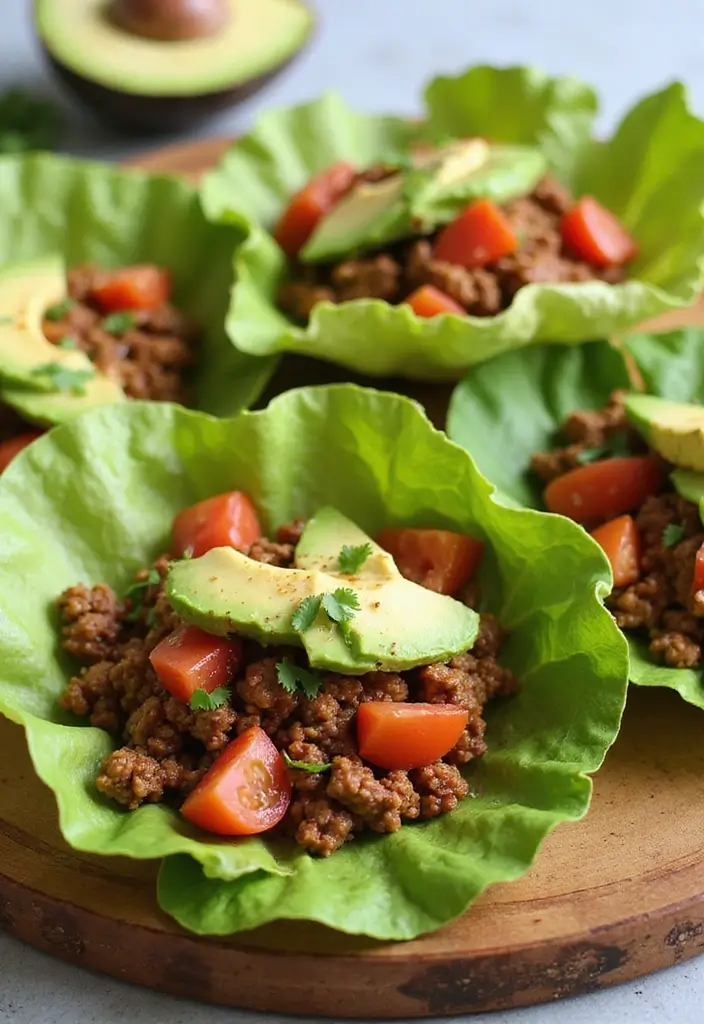 25 Keto Beef Recipes for Low-Carb Lifestyles - 1. Zesty Beef Taco Lettuce Wraps
