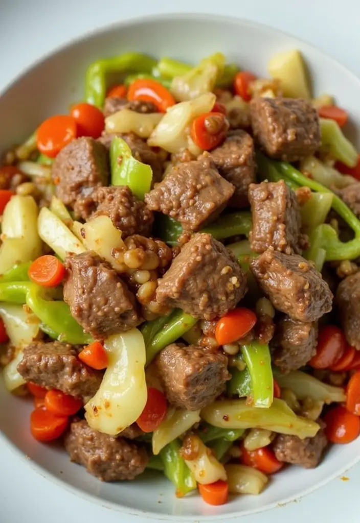 25 Keto Beef Recipes for Low-Carb Lifestyles - 16. Savory Beef and Cabbage Stir-Fry