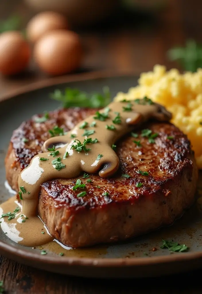 25 Keto Steak Recipes for Low-Carb Fans - 23. Creamy Mushroom Steak Sauce
