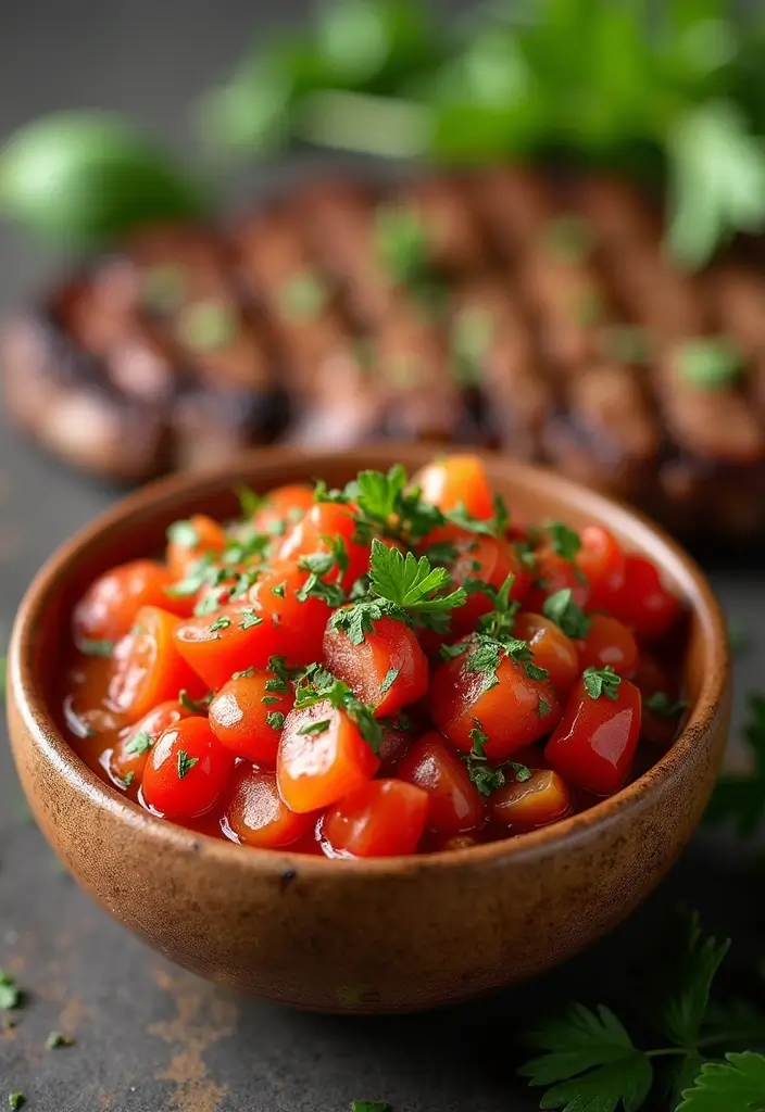 25 Keto Steak Recipes for Low-Carb Fans - 25. Herbed Tomato Salsa for Steak