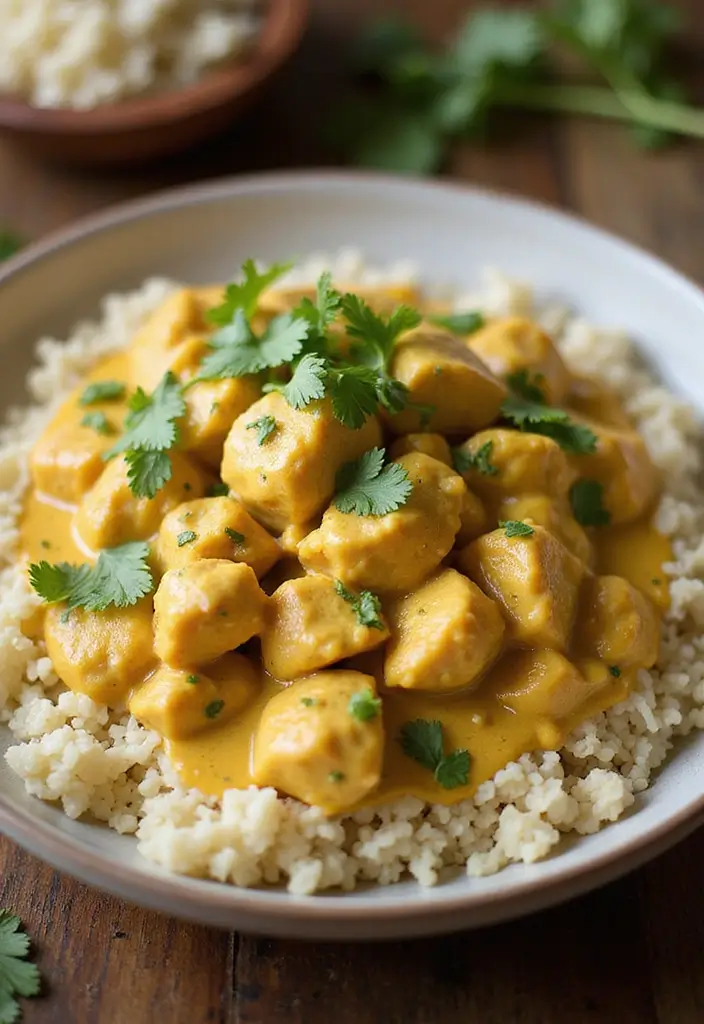 25 Low-Carb Meat Recipes for Healthy Eating - 10. Coconut Curry Chicken