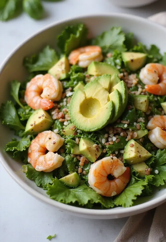 25 Low-Carb Meat Recipes for Healthy Eating - 21. Shrimp and Avocado Salad