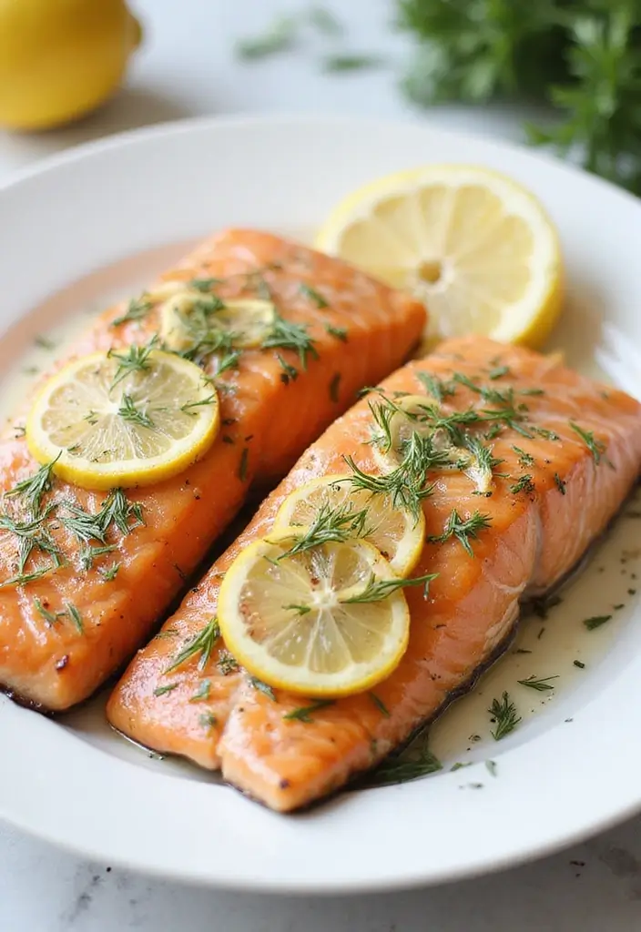 25 Low-Carb Meat Recipes for Healthy Eating - 23. Baked Lemon Dill Salmon