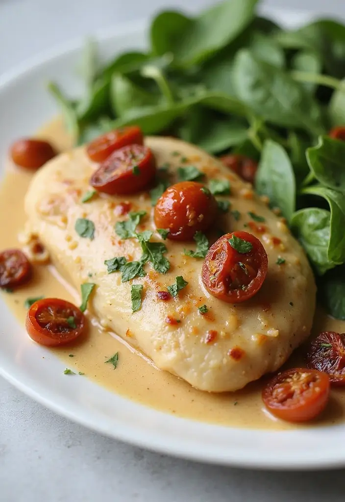 25 Low-Carb Meat Recipes for Healthy Eating - 7. Creamy Tuscan Garlic Chicken