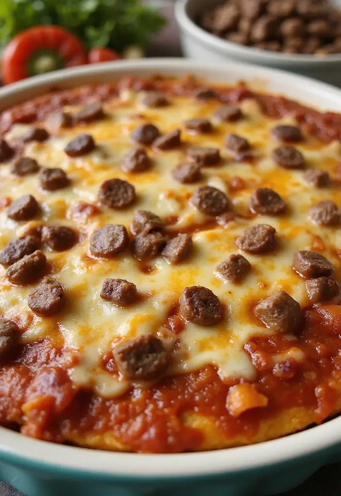 25 Meat Casserole Recipes Full of Comfort and Flavor - 10. Meat Lover's Pizza Casserole