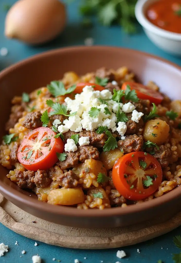 25 Meat Casserole Recipes Full of Comfort and Flavor - 11. Greek Beef and Rice Casserole