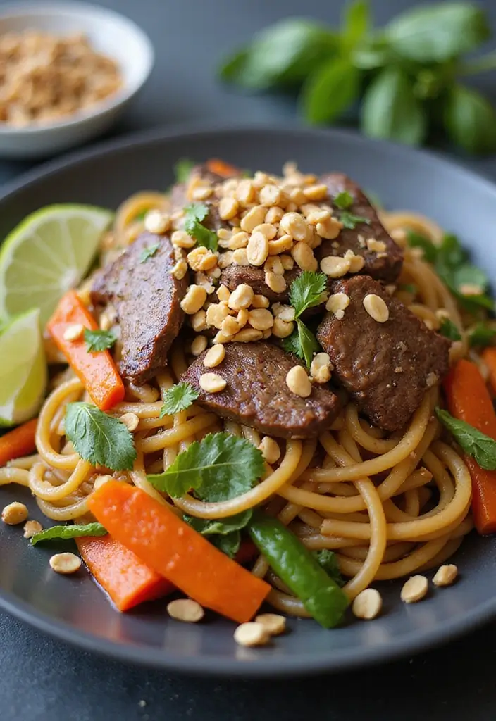 25 One-Pot Beef Recipes for Effortless Cooking - 11. Beef Pad Thai