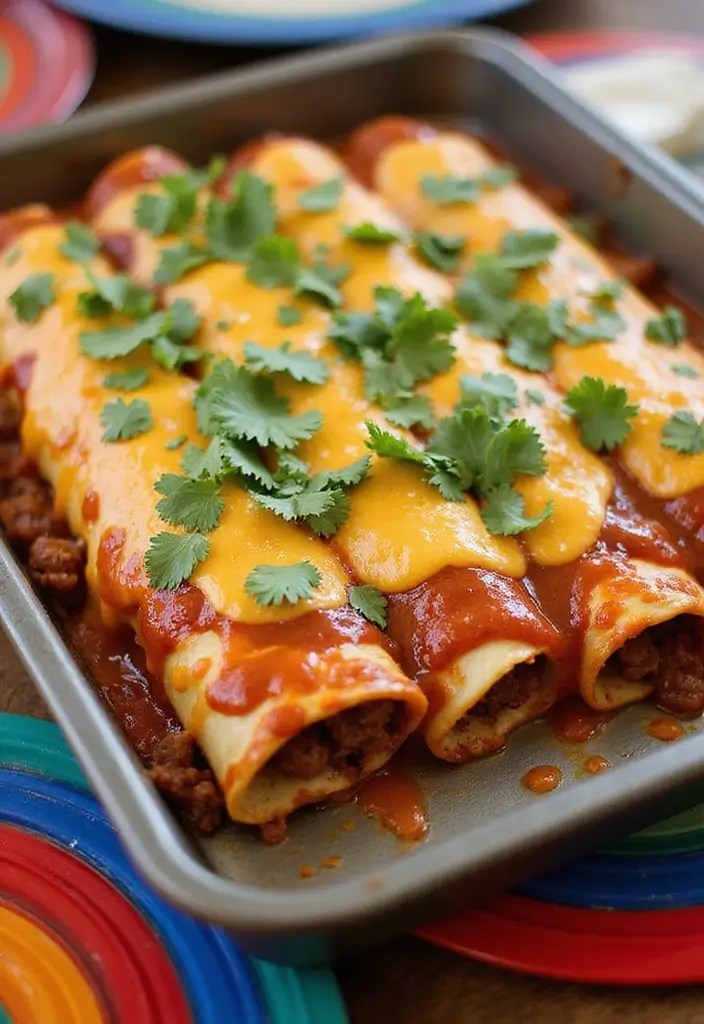 25 One-Pot Beef Recipes for Effortless Cooking - 9. Beef Enchiladas