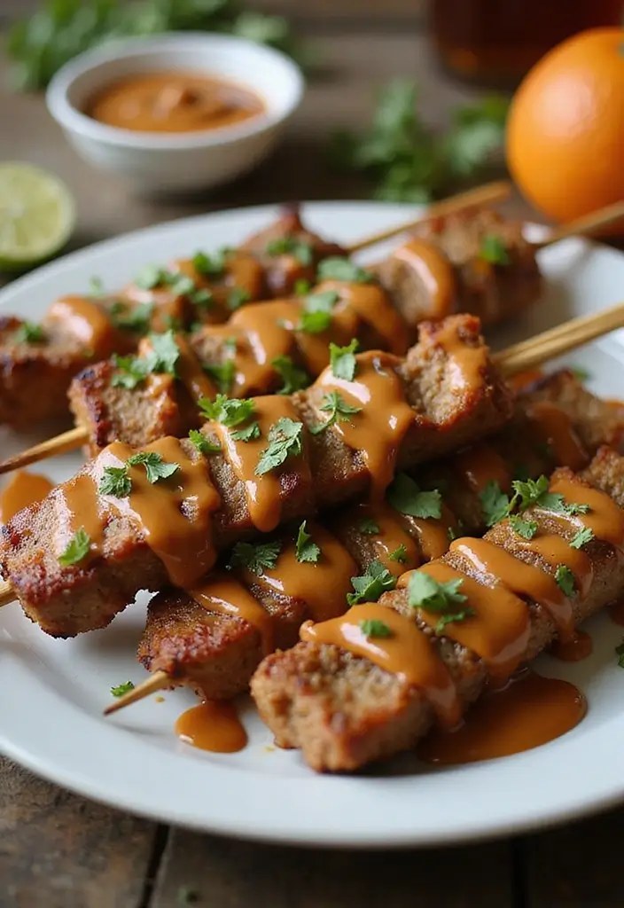 25 Pork Appetizer Recipes That Steal the Show - 13. Pork Satay Skewers