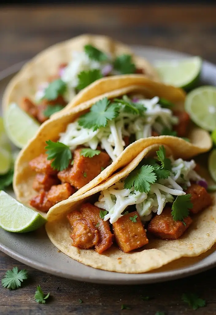 25 Pork Appetizer Recipes That Steal the Show - 15. Pork Tacos with Cilantro Slaw