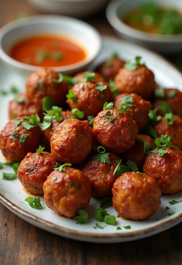 25 Pork Appetizer Recipes That Steal the Show - 2. Spicy Pork Meatballs