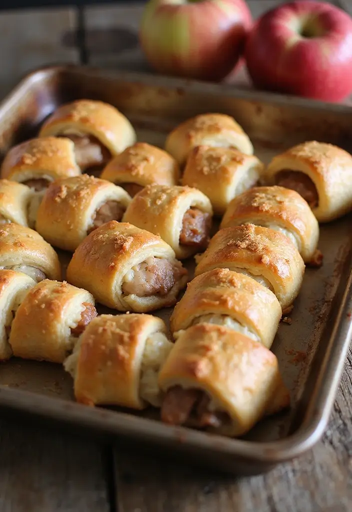 25 Pork Appetizer Recipes That Steal the Show - 4. Pork and Apple Sausage Rolls