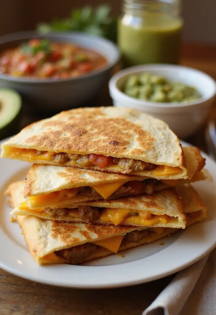 25 Pork Appetizer Recipes That Steal the Show - 7. Pork & Cheese Quesadillas