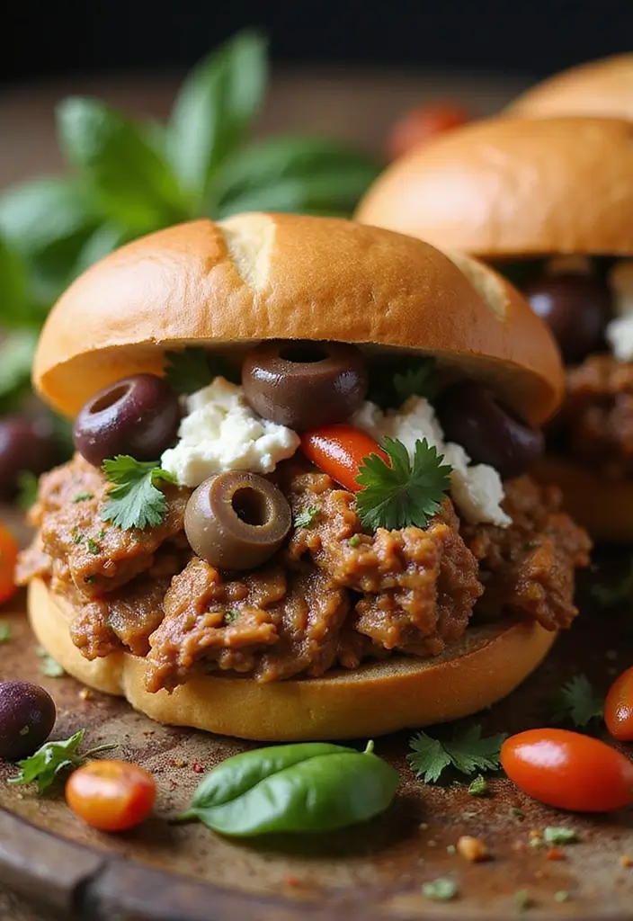25 Pulled Pork Recipes for Sandwich Lovers - 15. Mediterranean Pulled Pork Sandwiches